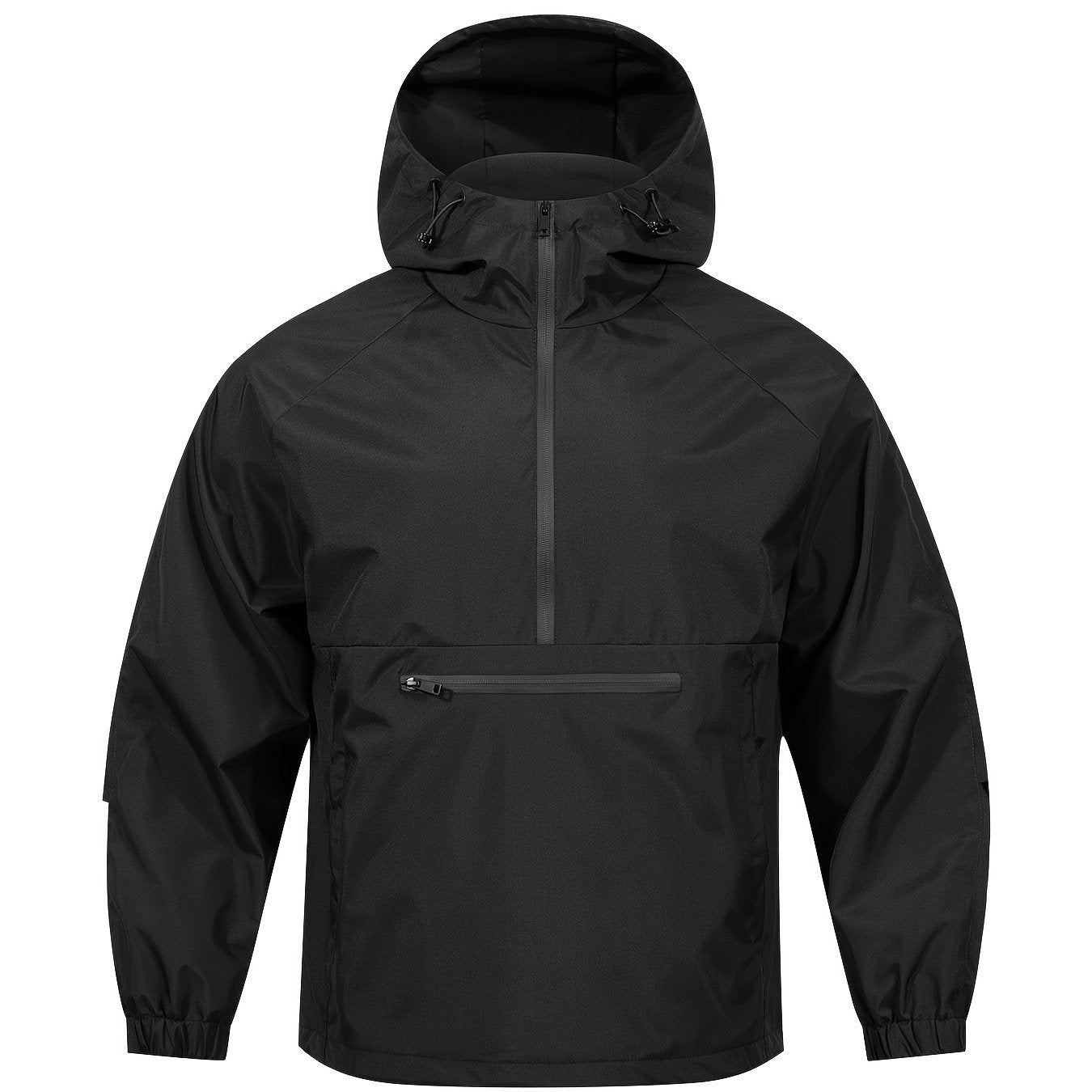 Men's Half-Zip Wind and Water-Resistant Rain Jacket