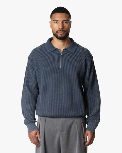 Quarter-Zip Polo Sweater
