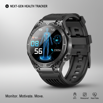 Robuuste ECG Smartwatch met Gezondheidsmeting & Bellen – Hartslag, Bloeddruk, Zuurstof – iOS & Android