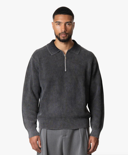 Quarter-Zip Polo Sweater