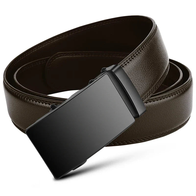 Ceinture en cuir de qualité supérieure avec boucle automatique pour homme